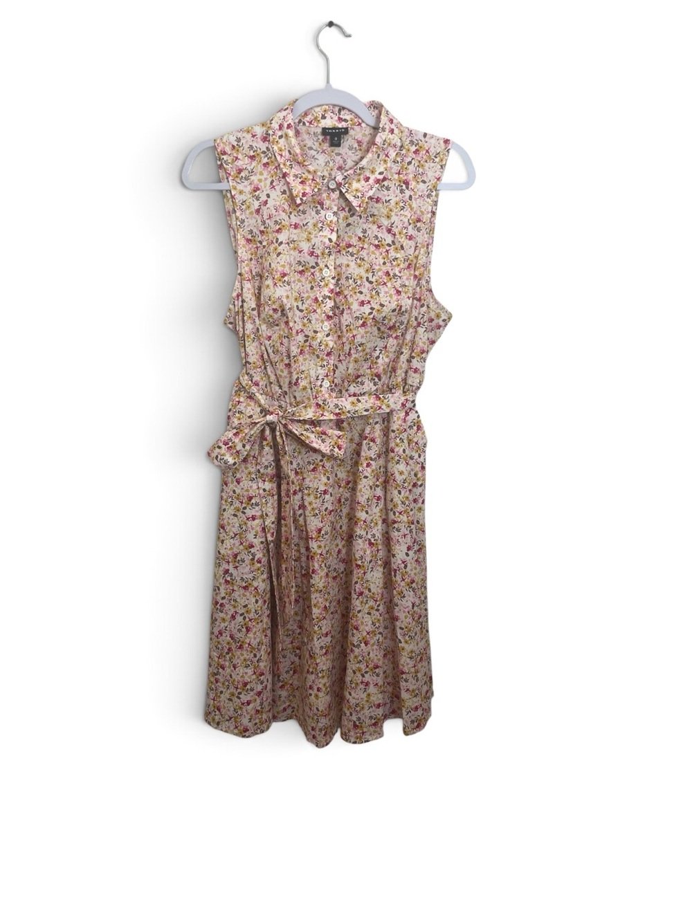 Torrid NWT Size 0 Sleeveless Floral Collared Shirt Dress – Sunshine Ditsy Print - Picture 2 of 5